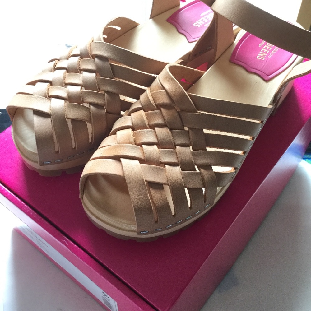 Sz 37 Swedish Hasbeens “Lena” Clog Sandals